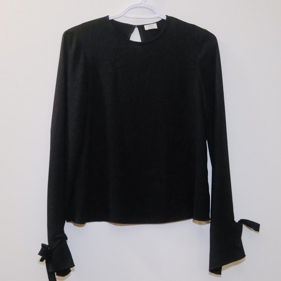 Aritzia Wilfred Silk Blouse with Self-Tie at Wrist - Picture 1 of 5